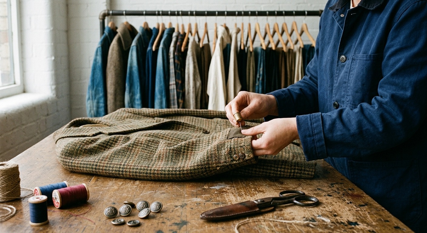 Restauración artesanal de una chaqueta vintage